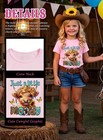 Girls Western Cow T-shirts - Cute Cowgirl Outfits For Kids 10-11 Years  Pink 