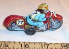 Thunder Bird  77 Racing Motorcycle Tin Friction Toy Japan