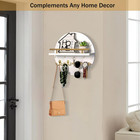 Key Holder For Wall Decorative With Shelf And Hooks  Mail Organizer Wall Mount W