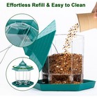 Hexagon House Bird Feeder -squirrel Proof   1000ml Large Capacity Auto-dispense