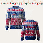 2025 Christmas Bills Reindeer Football Ugly Sweater