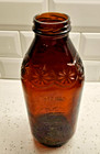 Vintage Brown Amber Glass Bottle Large Jar Medicine Apothecary