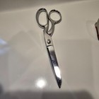 Gingher 8    Dressmaker Chrome Plated Steel Fabric Shears Scissors Italy Made Euc