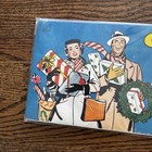 Vintage Merry Christmas Gifts Santa Department Store Poster 21x6 Usa 1940s