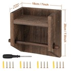 Toilet Paper Holder With Storage   Phone Shelf  Easy To Install Wall Mounted    