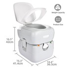 Camping Portable Toilet 5 8 Gal 22 L T-type Water Outlets Caravan Commode Potty