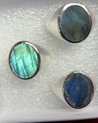 Mens Sterling Silver Ring Size 9 Labradorite