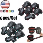 Adult Wrist Elbow Knee Pads Cycling Roller Skate Protective Gear Guard 6pcs set