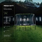 Jumpflex 19  Trampoline Mega Outdoor Playset With Net And Ladder  Green black