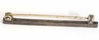 Antique Sterling Silver Bar Pin Green Paste Rhinestone Victorian Edwardian