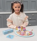 Bluey Wooden Tea Party Set     18 Pc Pretend Play With Tray  Teapot  Tea    
