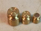 Vintage Lot Of 3 Brass Balance Scale Bottle Weights 50  20   10 Grams