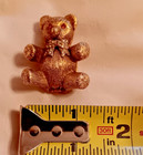 Vintage Goldtone L air Du Temps Solid Perfume Teddy Bear Holder 1 5 In  By 1 In 