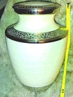 Elegant Xl Pearl White Cremation Urn For Human Ashes - Up To 330 Pounds - New