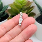 Silver Ballet Slipper Charms  23x7mm - Us Seller