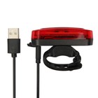 2 X Cob Led Bicycle Cycling Tail Lights Usb Rechargeable Bike Rear Warning Light