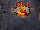 Vintage Disney Store Pooh Denim Varsity Jacket  W  Quilted Lining  Large