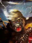 Budweiser 1985 Beer Advertising Poster Print King Kong Gorilla Airplanes Scene