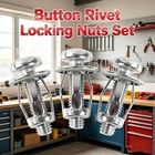 Button Rivet Locking Nuts Set m4 m5 m6 Sizes  Carbon Steel
