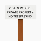 C nw No Trespassing Sign