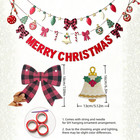 Merry Christmas Banner Garland Xmas Tree Wreath Hanging Decoration Party Supplie
