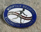 Mountain Meadows Lodge Ski Resort Souvenir Vintage Travel Lapel Hat Pin Vermont