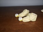 Vintage Little Goody Toy Cotton Baby Booties W celluloid Rattles   Sock Booties