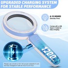 45x Magnifying Glass With Light Rechargeable Led Magnifier 4 6  Large Lens