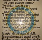 C  1930 s Us American Legion Hand Painted Post Sign On Masonite Preamble