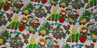 Vtg Christmas Wrapping Paper Gift Wrap 2 Yards Train Scene Santa Toys 1960