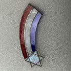 Vintage Stained Glass Sun Catchers - Lot Of 5 Rainbow Cherries Bird Flower Swans