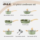 12piece Kitchen Induction Cookware Set Granite Non Stick Pots And Pans Set W lid