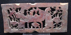   Antique Chinese Wood Carving Red Gold Hand Carved Asian Art