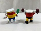 Vintage Lot Of 2 Kool-aid Man Collectible Mini Figures Tennis   Weightlifting