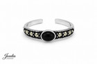 925 Sterling Silver Stone Toe Ring Adjustable Boho Beach Summer Jewelry