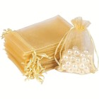 50pcs 4x6 Inch Organza Gift Bags Drawstring Candy Mesh Favor Bags For Jewelry