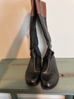 Bandolino Women   s Knee High Boots Size 9 5 Black Brown Riding Boots Buckle Zip