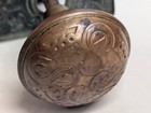 Pair Of Antique Victorian Brass Bronze Ornate Doorknobs   Single Lock Plate