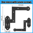 6 Pairs 1 1 16  Steel Blind Shutter Hinge Colonial Style Construction New Black