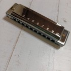 Mini Harmonica C Key Unused With Hard Case Cleaning Cloth Instruction Guide