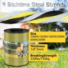 Electric Fence Wire 3366ft  1026m With 9 Stainless Steel Stands   electric