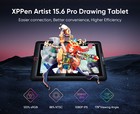 Xp-pen Artist 15 6 Pro Drawing Graphics Tablet Battery-free Pen 60   Tilt Used