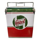 Castrol Vintage Large Metal 18qt Beer Cooler Box   portable For Beach Activities