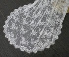 New 98in White Lace Mantilla Veil