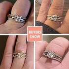 925 Sterling Silver Cz Wedding Engagement Rings For Women Promise Ring Size 4-13