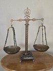 Antique Scale Of Justice apothecary Brass   Marble   Claw Foot  Marble Base