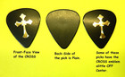 19 Christian Guitar Picks Thin Gauge Black  Gothic Cross Style Guitar Pick  51mm