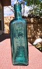 Wishart s Pine Tree Tar Cordial Patent 1859 Embossed Tree Pretty Teal 