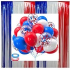 4th Of July Decorations Set  30 Pcs Red White And Blue Latex Balloons With 