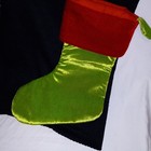 Personalized Embroidered  n  Christmas Stocking Plush 18  Red And Neon Green Euc